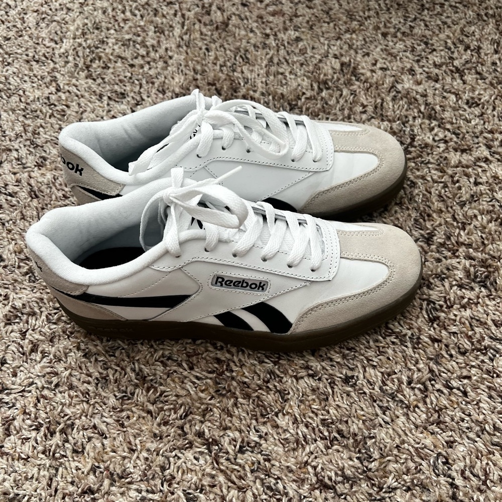Reebok Classic White and Black Shoes